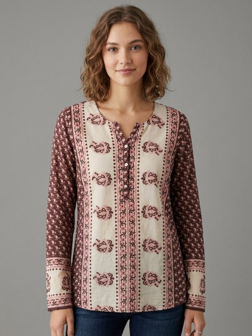American Eagle Outfitters Boho 100% Cotton Top